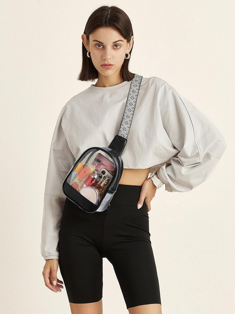 CLUCI Clear Bag for Stadium Events, Clear Crossbody Bag, Small Transparent Purses - Image 2